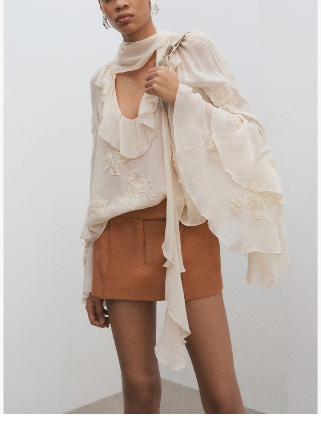 Mango Mini-Skirt / Skort With Pleats